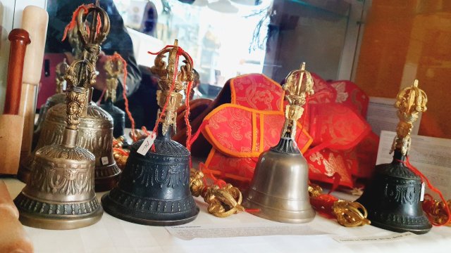 Cloche de méditation bouddhiste tibétaine, ensemble de Dorje, main  incroyable, cloches de prière